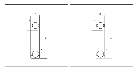 深沟球轴承图纸